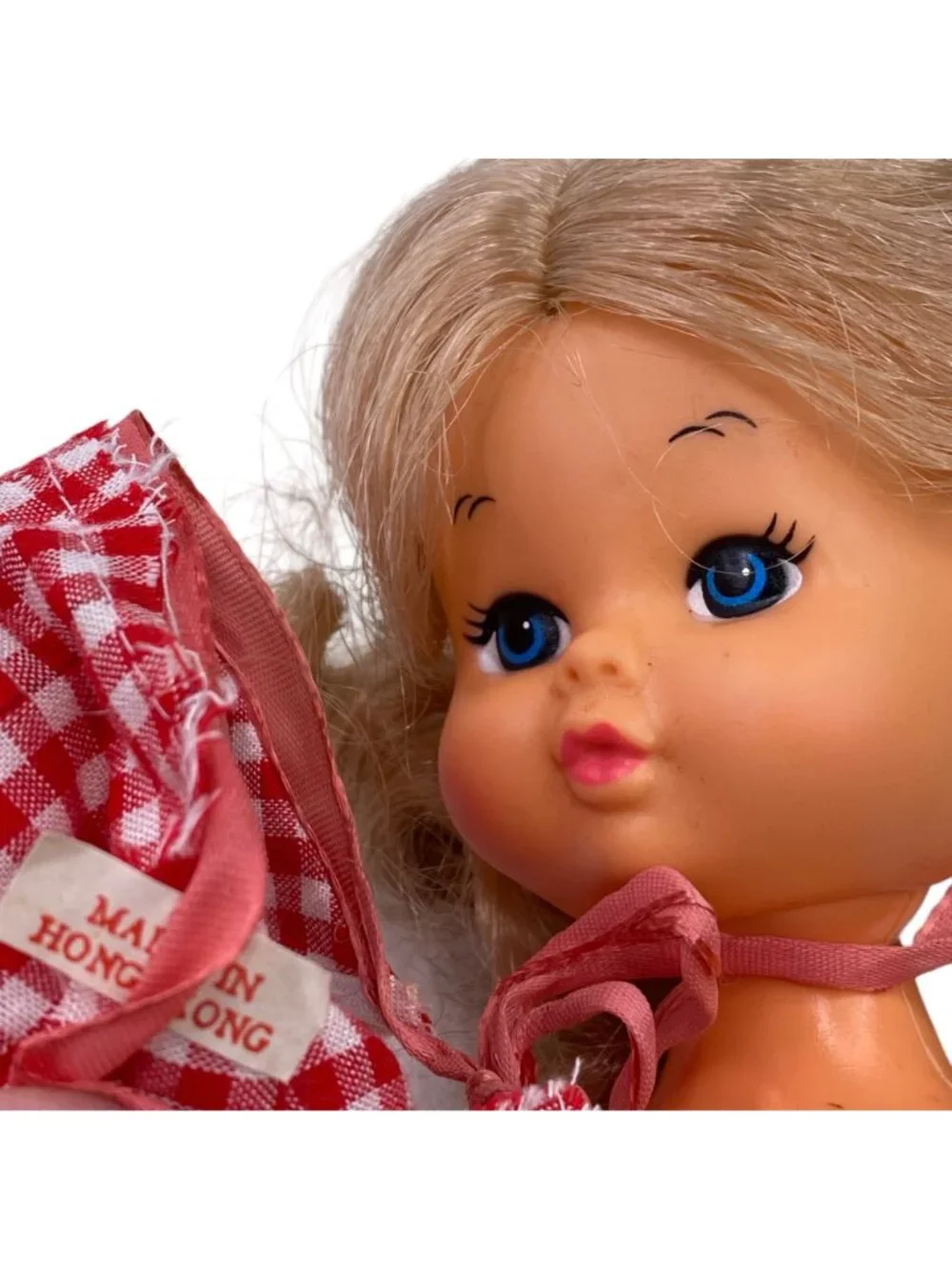 Vintage 70s Kelloggs Advertising Doll Sweetheart of the Corn Farm 9.5" Red Dress - Picture 5 of 12